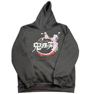 Demon Slayer Mitsuri Kanroji Hoodie Mens S Black Anime Manga Pullover